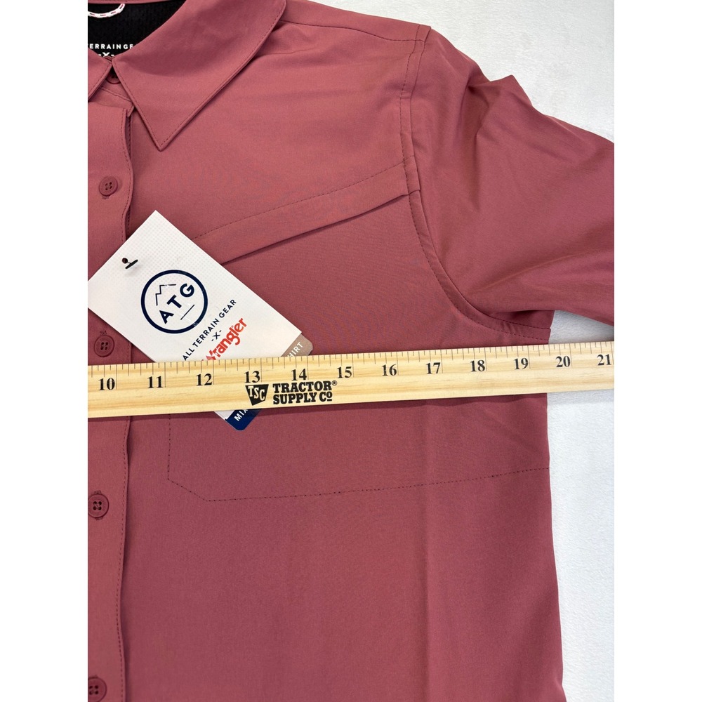 Wrangler ATG X All Terrain Gear Shirt Women's Medium‎ Button Western Mauve New - Picture 10 of 12